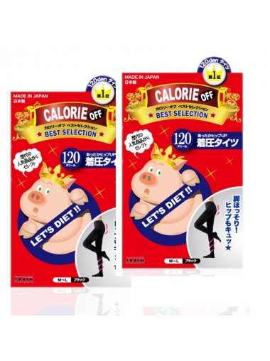 YCY - [日本人気No.1] 日本小飛豬 - CALORIE OFF  視覺隱型壓力襪褲 (120D) 